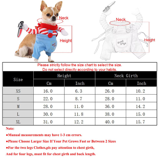 ProToolMode™ Dog Clothes Halloween Pet Costume For Small Big Dogs Cats Adjustable Puppy Cosplay Outfits Jumpsuit Pug Party Apparel