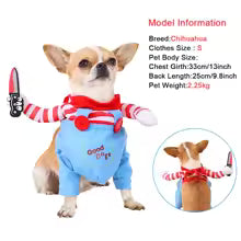 ProToolMode™ Dog Clothes Halloween Pet Costume For Small Big Dogs Cats Adjustable Puppy Cosplay Outfits Jumpsuit Pug Party Apparel