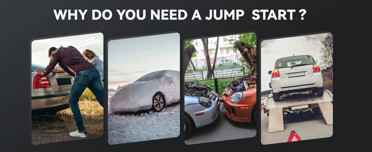 ProToolMode™ Car Jump Starter 5000A/4000A Battery Charger Emergency Power Bank Booster for 12V Gasoline and Diesel Vehicles Starting